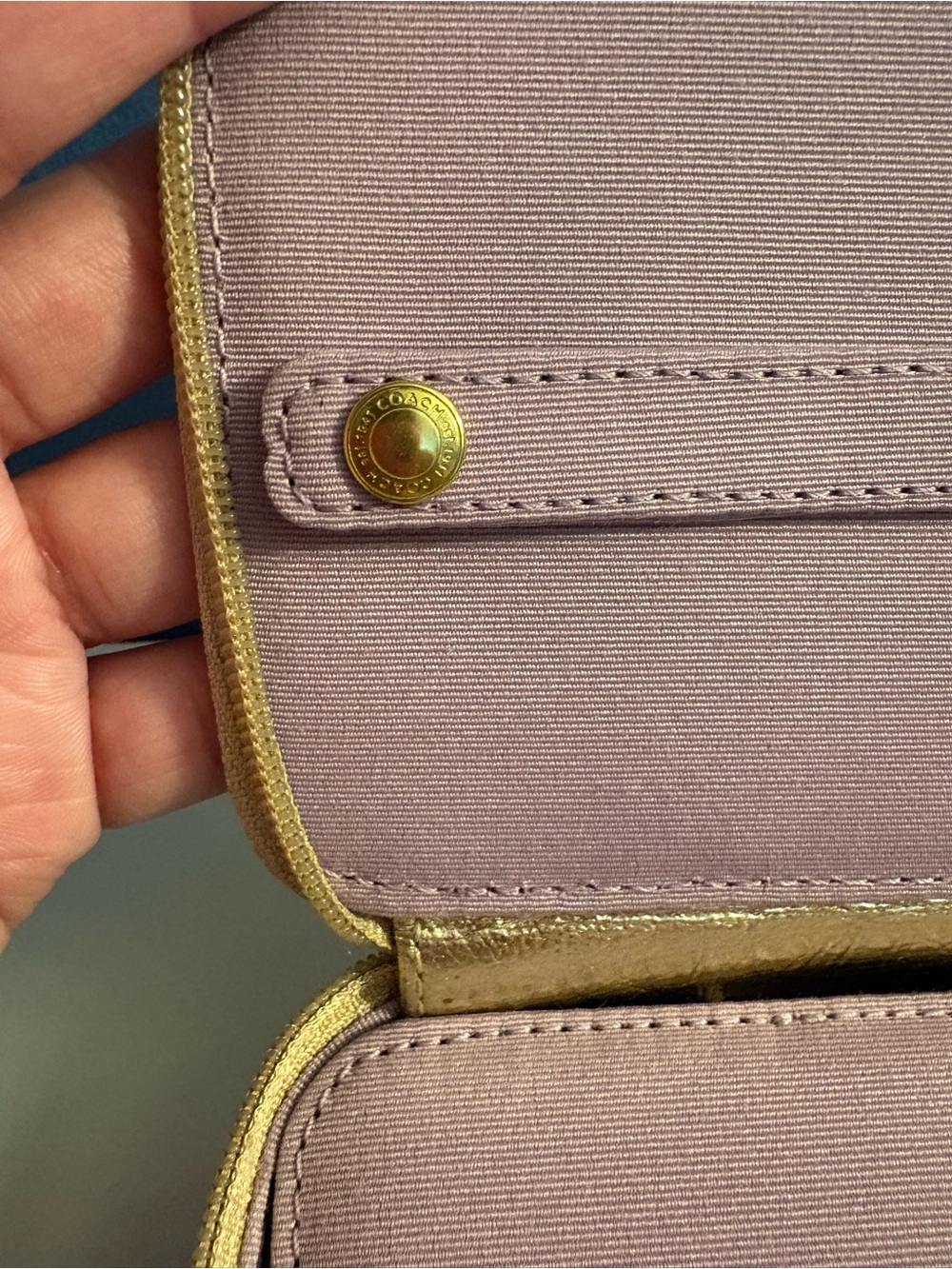 Coach Vintage Poppy Travel Jewelry Box Signature Satin Silk - Picture 5 of 7